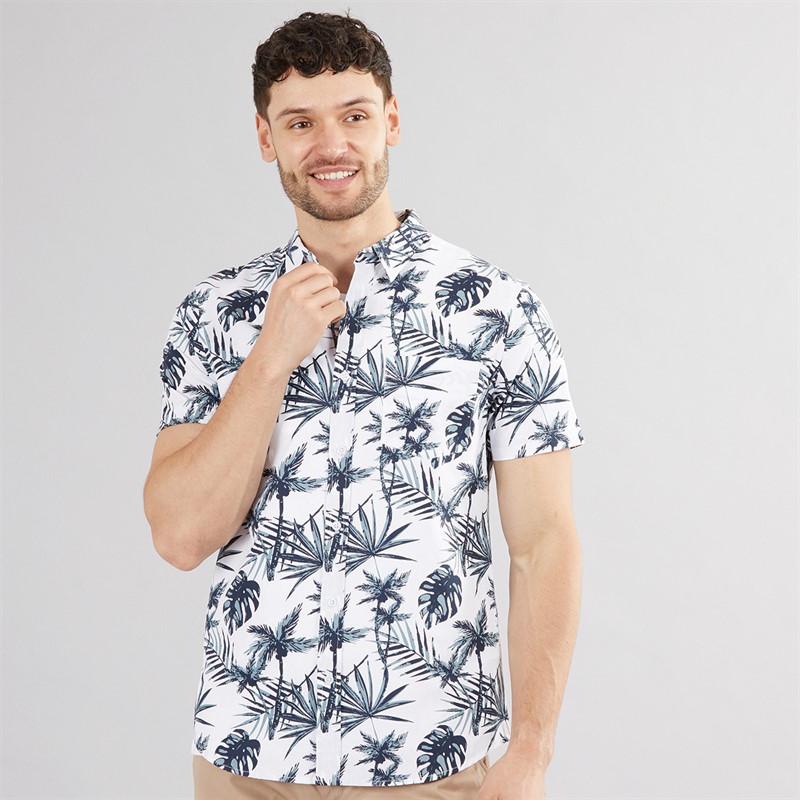 Kangaroo Poo Mens Hawaiian Shirt White