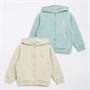 Kangaroo Poo Infant Boys Two Pack Hoodies Stone/Sage