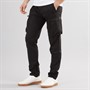 Kangaroo Poo Mens Open Hem Utility Trousers Black