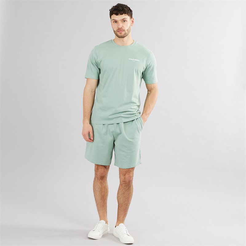 Kangaroo Poo Mens T-Shirt And Shorts Set Sage
