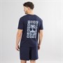 Kangaroo Poo Mens T-Shirt And Shorts Set Navy