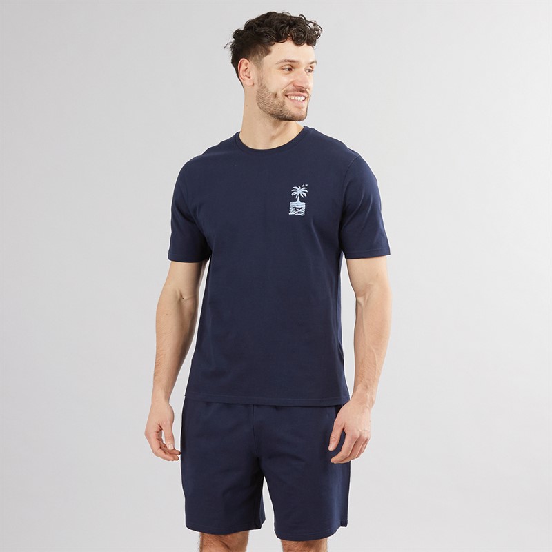 Kangaroo Poo Mens T-Shirt And Shorts Set Navy