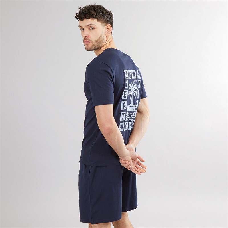 Kangaroo Poo Mens T-Shirt And Shorts Set Navy