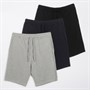Kangaroo Poo Mens Jersey Three Pack Shorts Black/Navy/Grey Marl