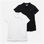 Kangaroo Poo Boys Two Pack Polos White/Black