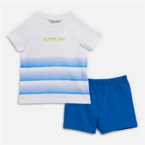 Kangaroo Poo Boys Tie Dye T-Shirt And Shorts Set Blue/White