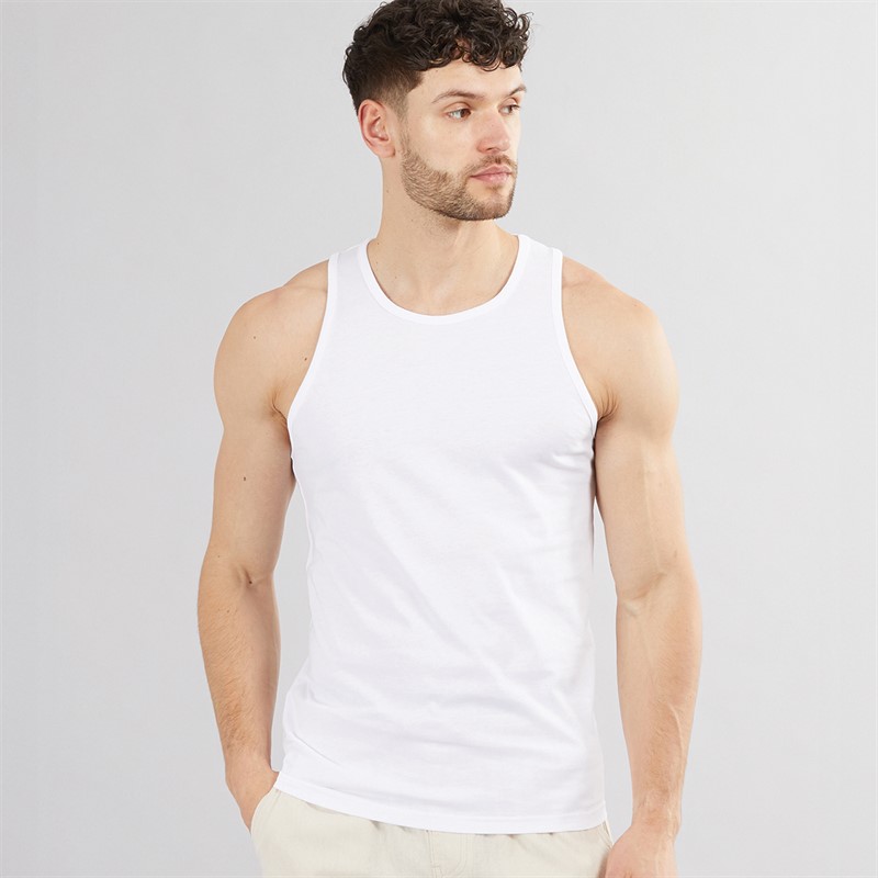 Kangaroo Poo Mens Muscle Back Vest White