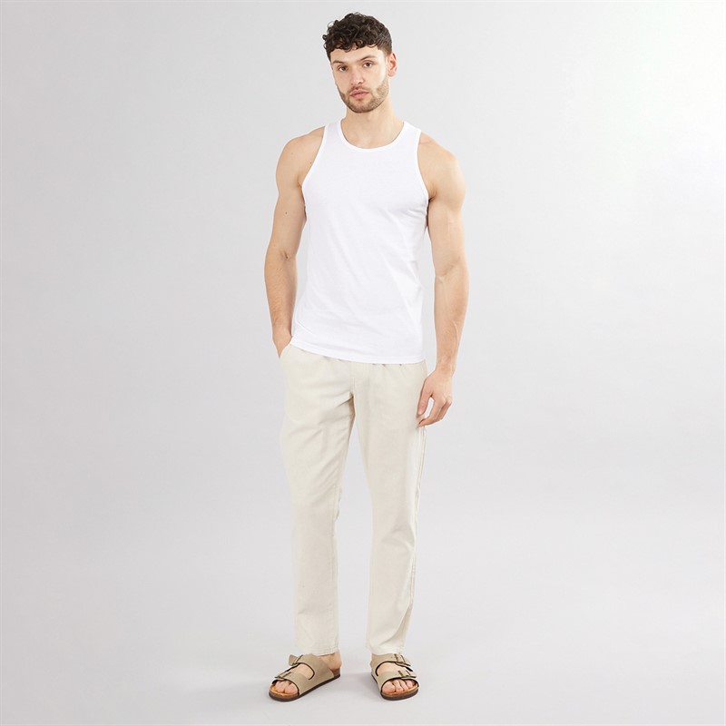 Kangaroo Poo Mens Muscle Back Vest White