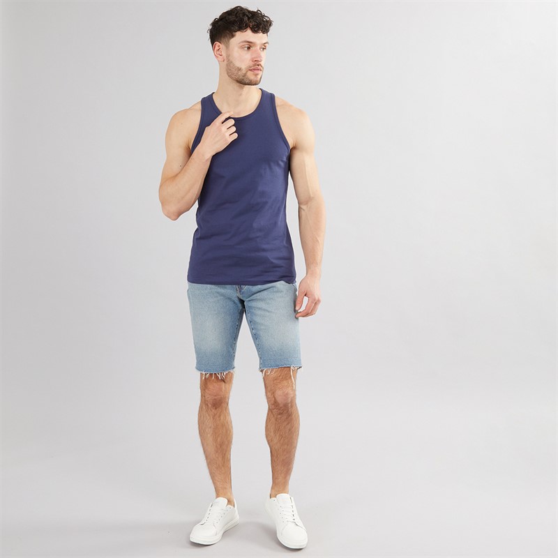 Kangaroo Poo Mens Muscle Back Vest Navy