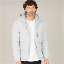 Kangaroo Poo Mens Hooded Padded Jacket Grey