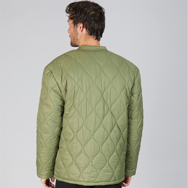 Kangaroo Poo Mens Quilt Padded Jacket Light Khaki