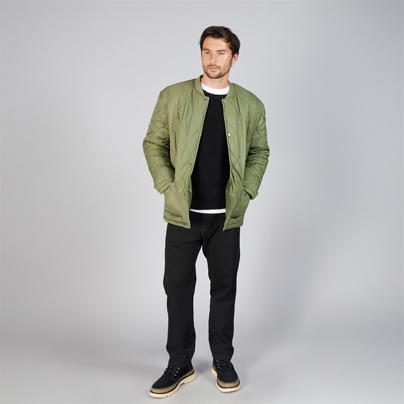 Kangaroo Poo Mens Quilt Padded Jacket Light Khaki