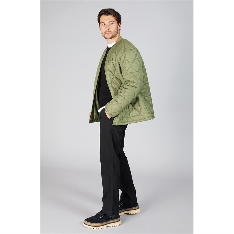 Kangaroo Poo Mens Quilt Padded Jacket Light Khaki