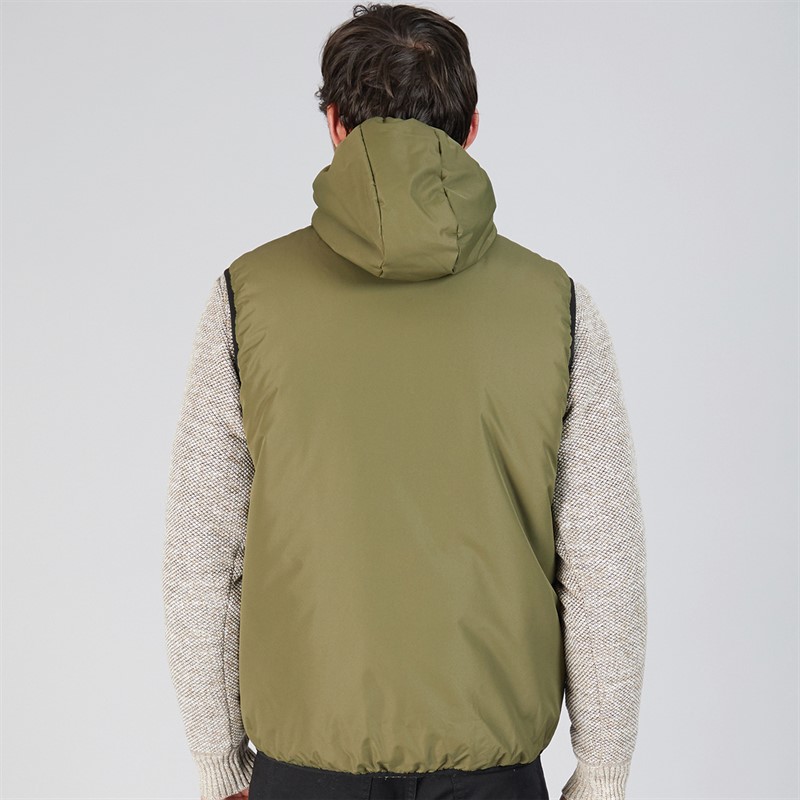 Kangaroo Poo Mens Padded Gilet Dark Khaki