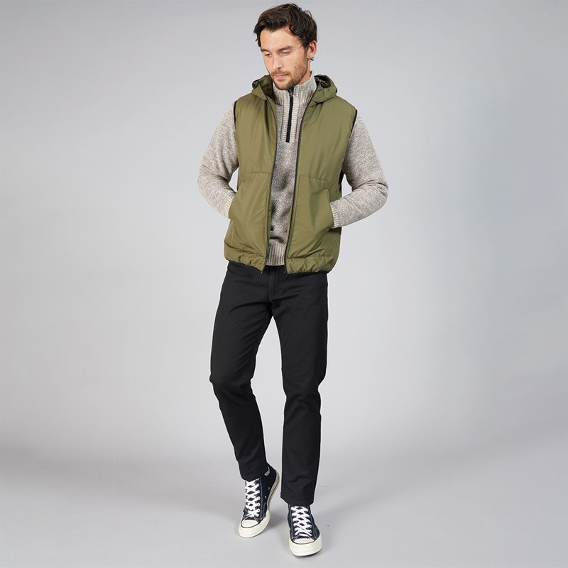 Kangaroo Poo Mens Padded Gilet Dark Khaki