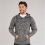 Kangaroo Poo Mens Hooded Button Neck Sweater Black