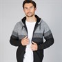 Kangaroo Poo Mens Sherpa Lined Hooded Zip-Through Jumper Black/Grey