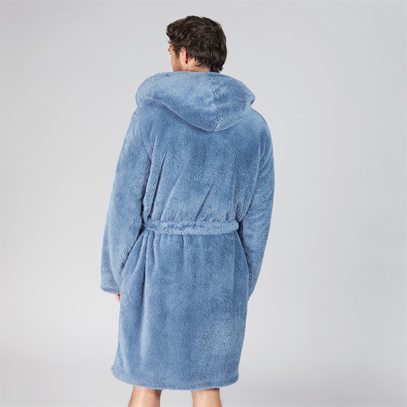 Kangaroo Poo Mens Frosted Hooded Robe Multi