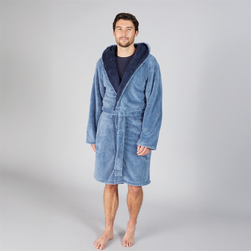 Kangaroo Poo Mens Frosted Hooded Robe Multi