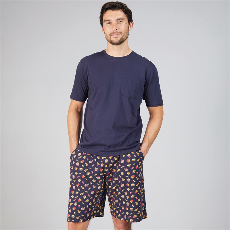 Mens Shortie Pyjama Set Multi - Size 3XL