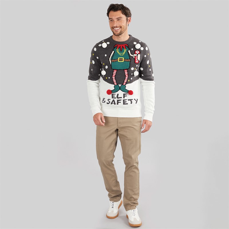 Kangaroo Poo Mens Elf Christmas Jumper Multi