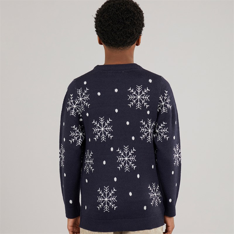 Kangaroo Poo Boys Christmas Jumper Navy