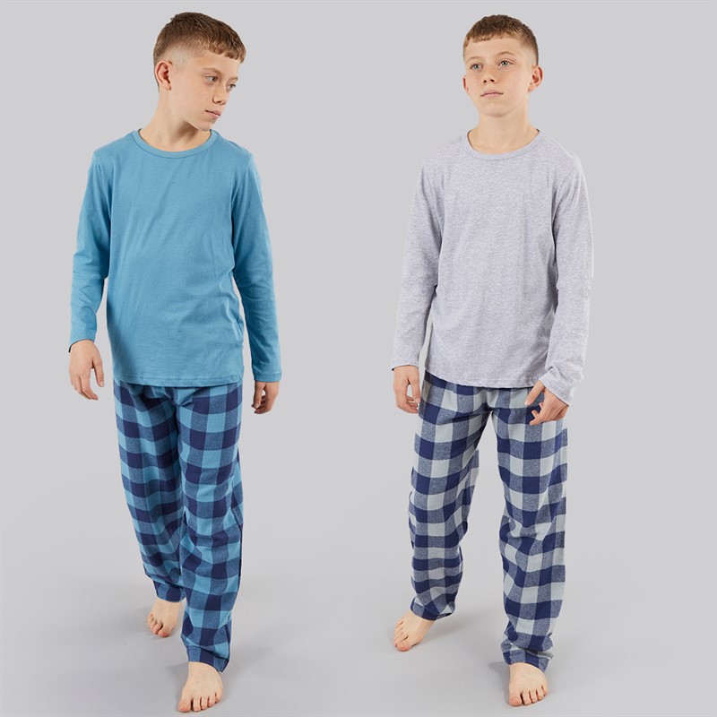 Kangaroo Poo Boys Two Pack Pyjama Sets Navy/Grey