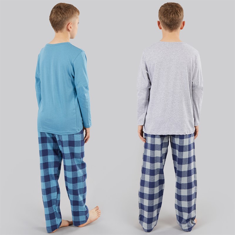 Kangaroo Poo Boys Two Pack Pyjama Sets Navy/Grey