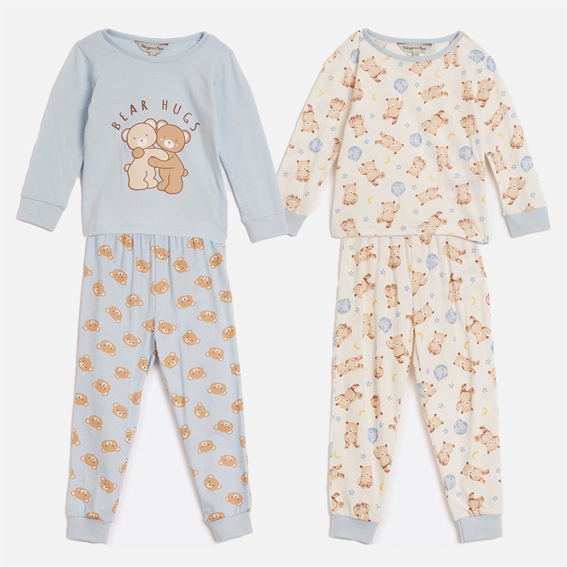 Kangaroo Poo Boys Bear Two Pack Pyjama Set Multi