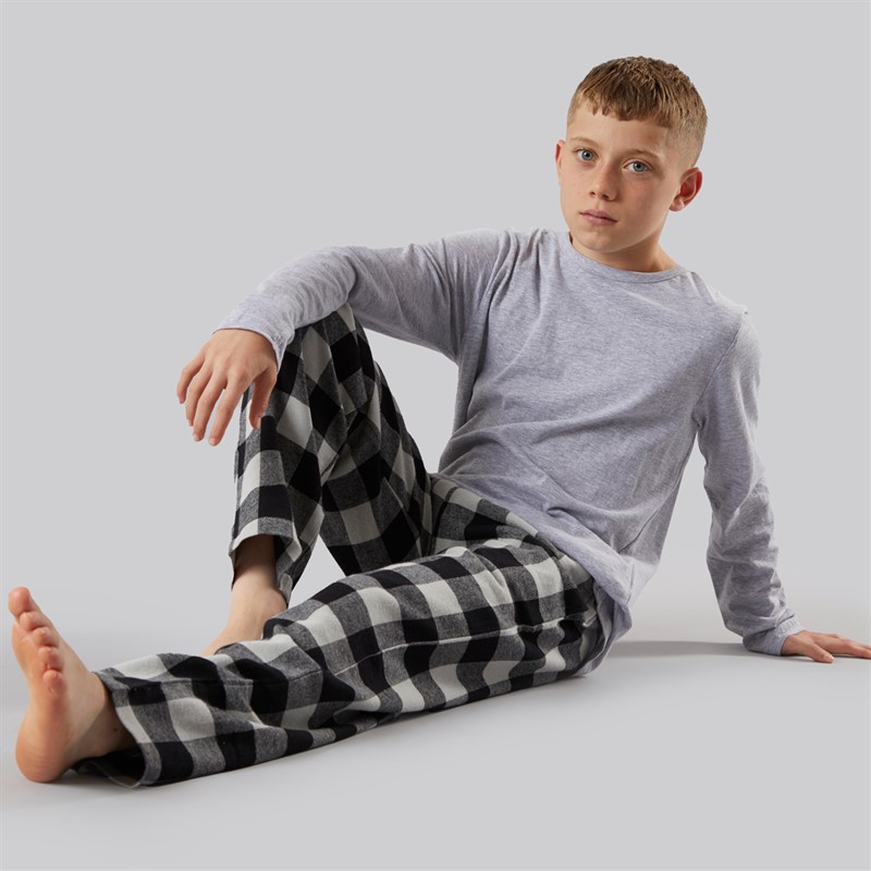 Kangaroo Poo Boys Two Pack Woven Check Pants Navy/Grey