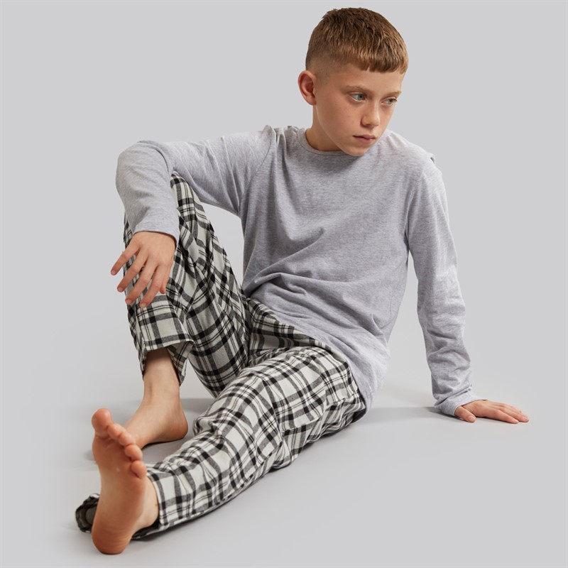 Kangaroo Poo Boys Two Pack Woven Check Pants Navy/Grey