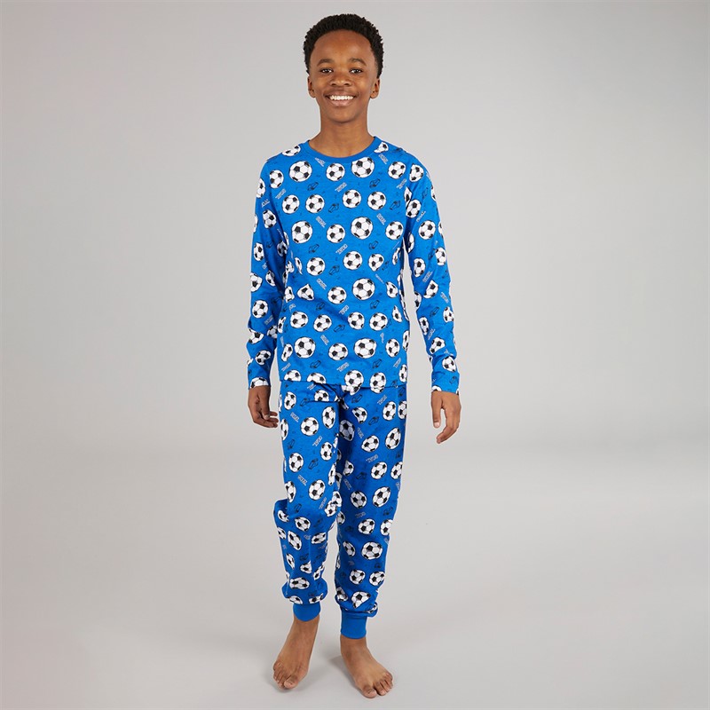 Kangaroo Poo Boys Football Pyjama Set Blue