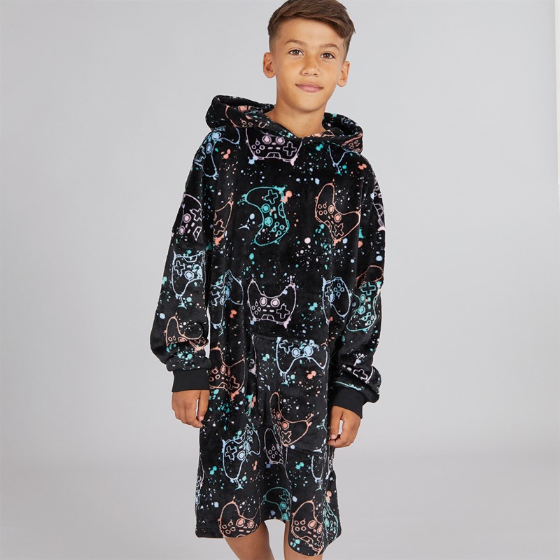 Kangaroo Poo Boys Gamersleep Blanket Hoodie Black