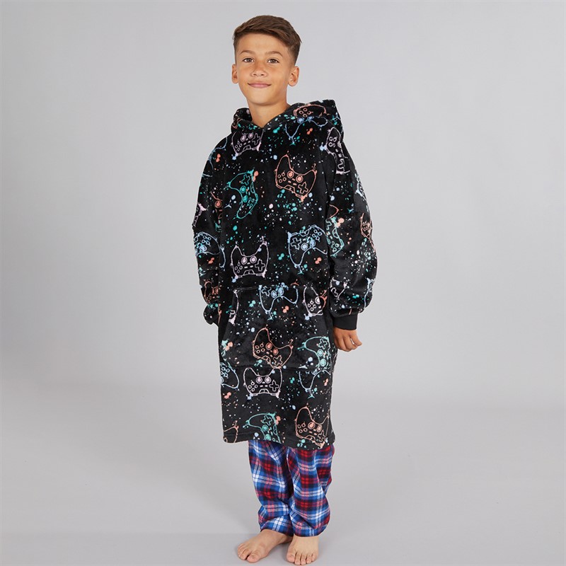 Kangaroo Poo Boys Gamersleep Blanket Hoodie Black