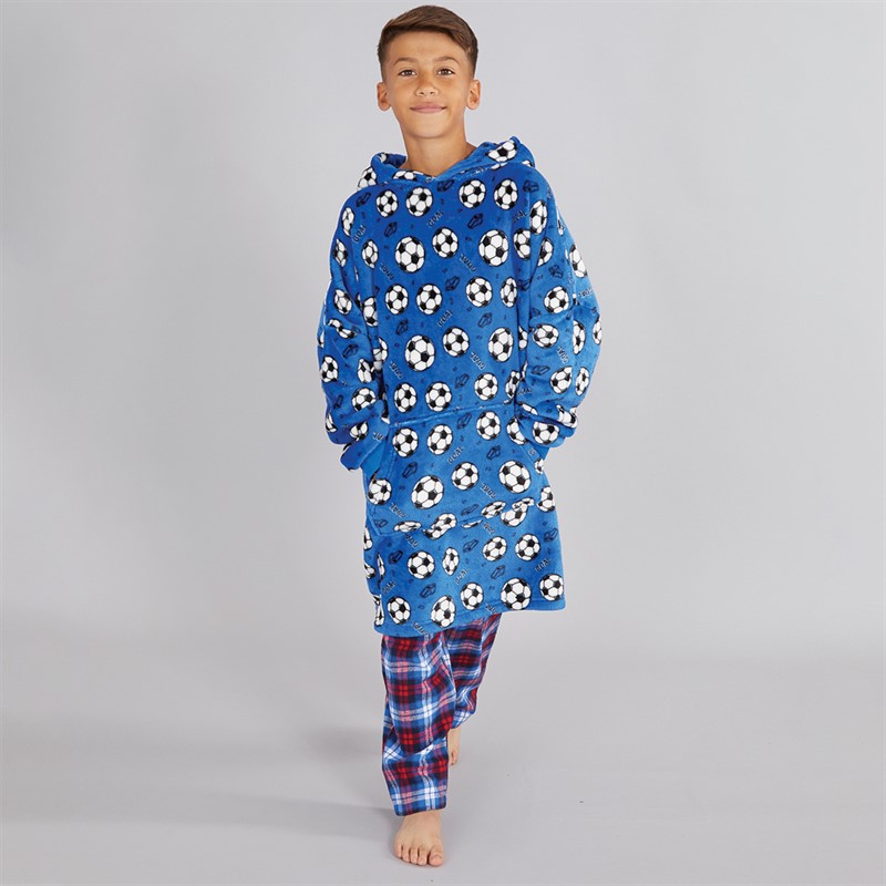 Kangaroo Poo Boys Strike Blanket Hoodie Blue