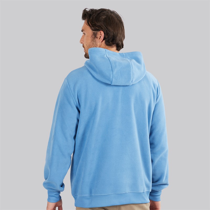 Kangaroo Poo Mens Polar Fleece Hoodie Blue