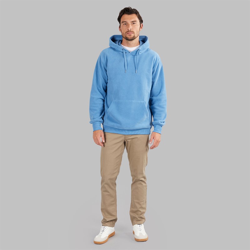 Kangaroo Poo Mens Polar Fleece Hoodie Blue
