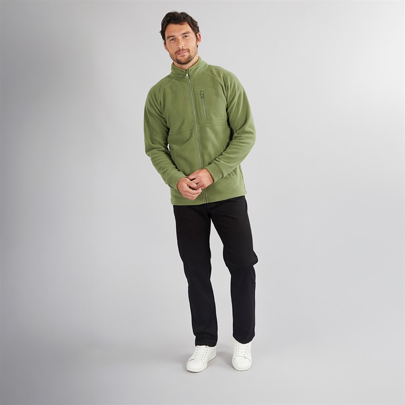 Kangaroo Poo Mens Full Zip Microfleece Jacket Fawn