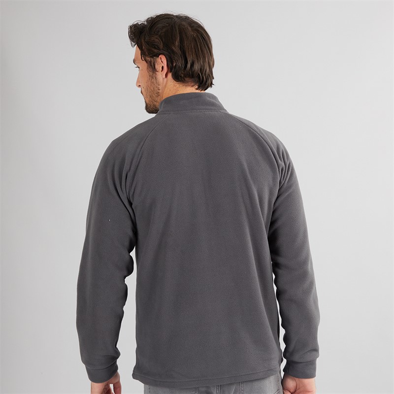 Kangaroo Poo Mens Full Zip Microfleece Jacket Dark Charcoal