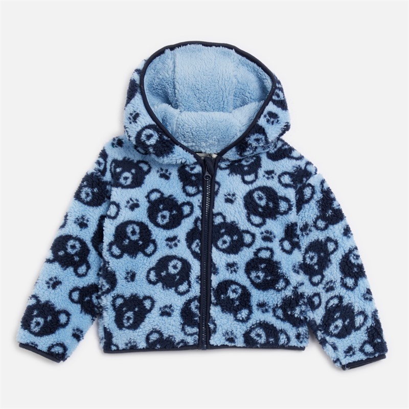 Kangaroo Poo Infant Boys Zip-Through Fleece Blue/Navy