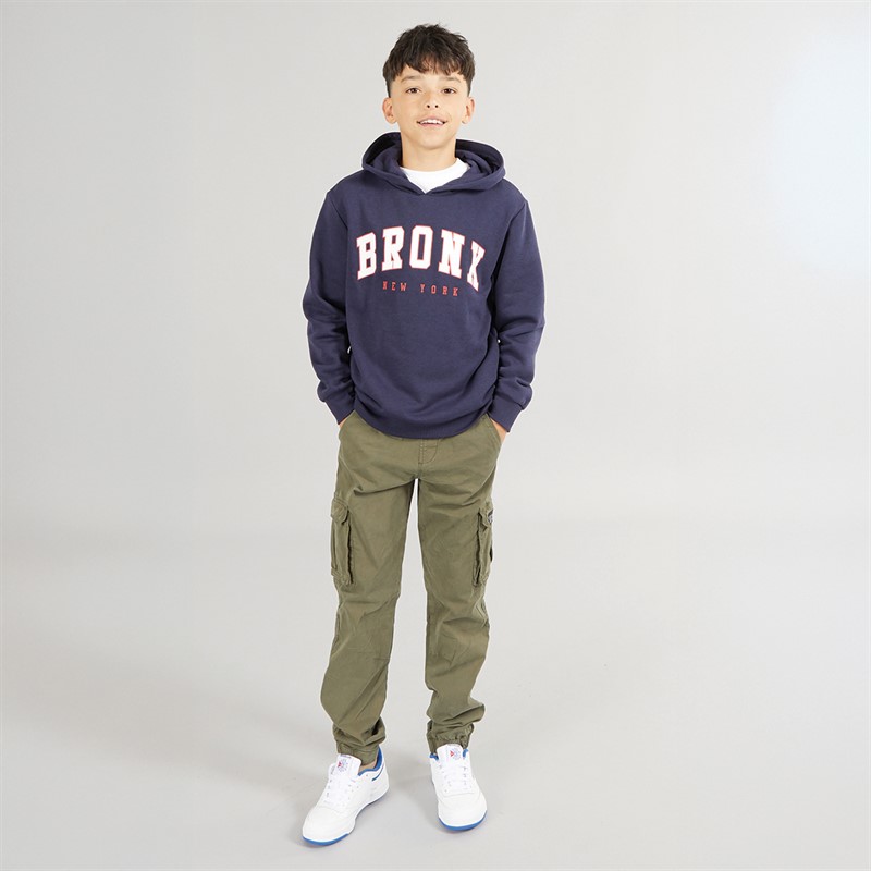 Kangaroo Poo Junior Boys Hoodie Navy/Red