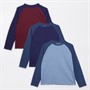 Kangaroo Poo Boys Three Pack Raglan Long Sleeve T-Shirts Multi