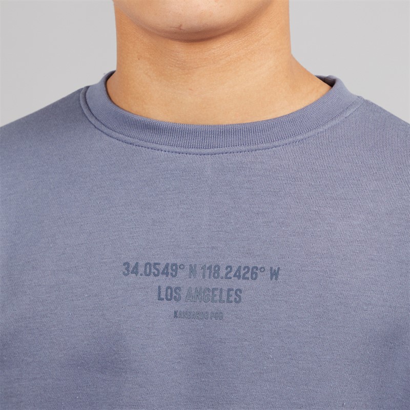 Kangaroo Poo Boys Sweatshirt And Shorts Set Dusty Blue