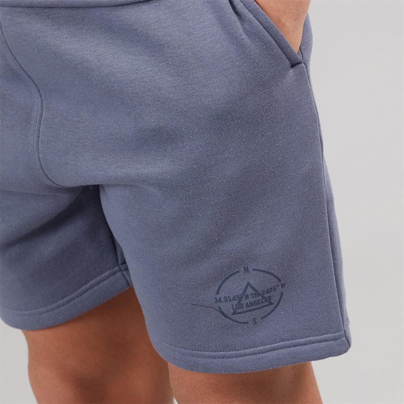 Kangaroo Poo Boys Sweatshirt And Shorts Set Dusty Blue