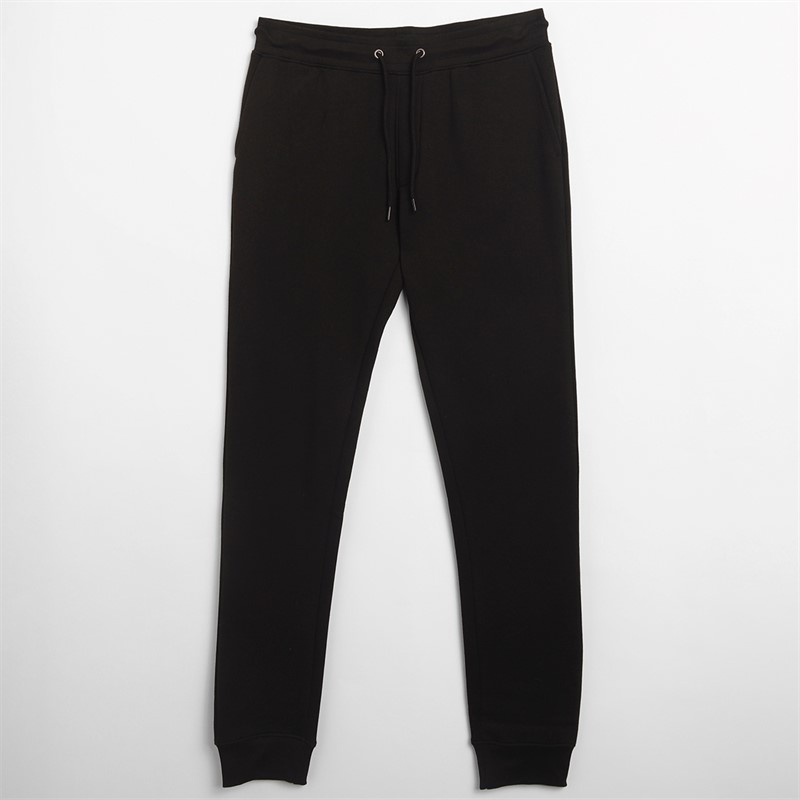 Kangaroo Poo Mens Three Pack Regular Fit Cuffed Fleece Joggers Black/Grey Marl/Navy