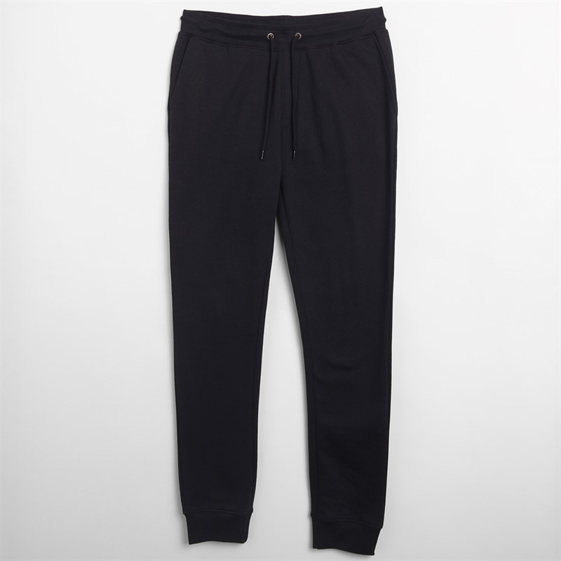 Kangaroo Poo Mens Three Pack Regular Fit Cuffed Fleece Joggers Black/Grey Marl/Navy