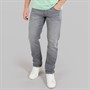 Kangaroo Poo Mens Stretch Straight Fit Jeans Light Grey