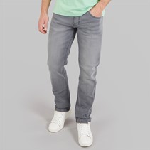 Kangaroo Poo Mens Stretch Straight Fit Jeans Light Grey