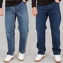Kangaroo Poo Mens Two Pack Straight Fit Denim Jeans Dark Wash/Mid Wash