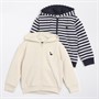 Kangaroo Poo Boys Two Pack Hoodies Navy/White Stripe/Off-White